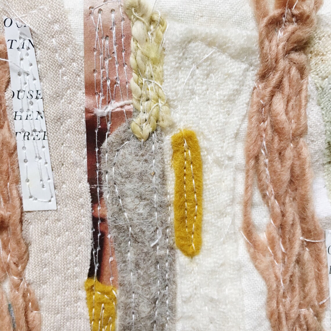 Textile Wall Art Abstract Art ORIGINAL Art FRAMED Wall Art Etsy