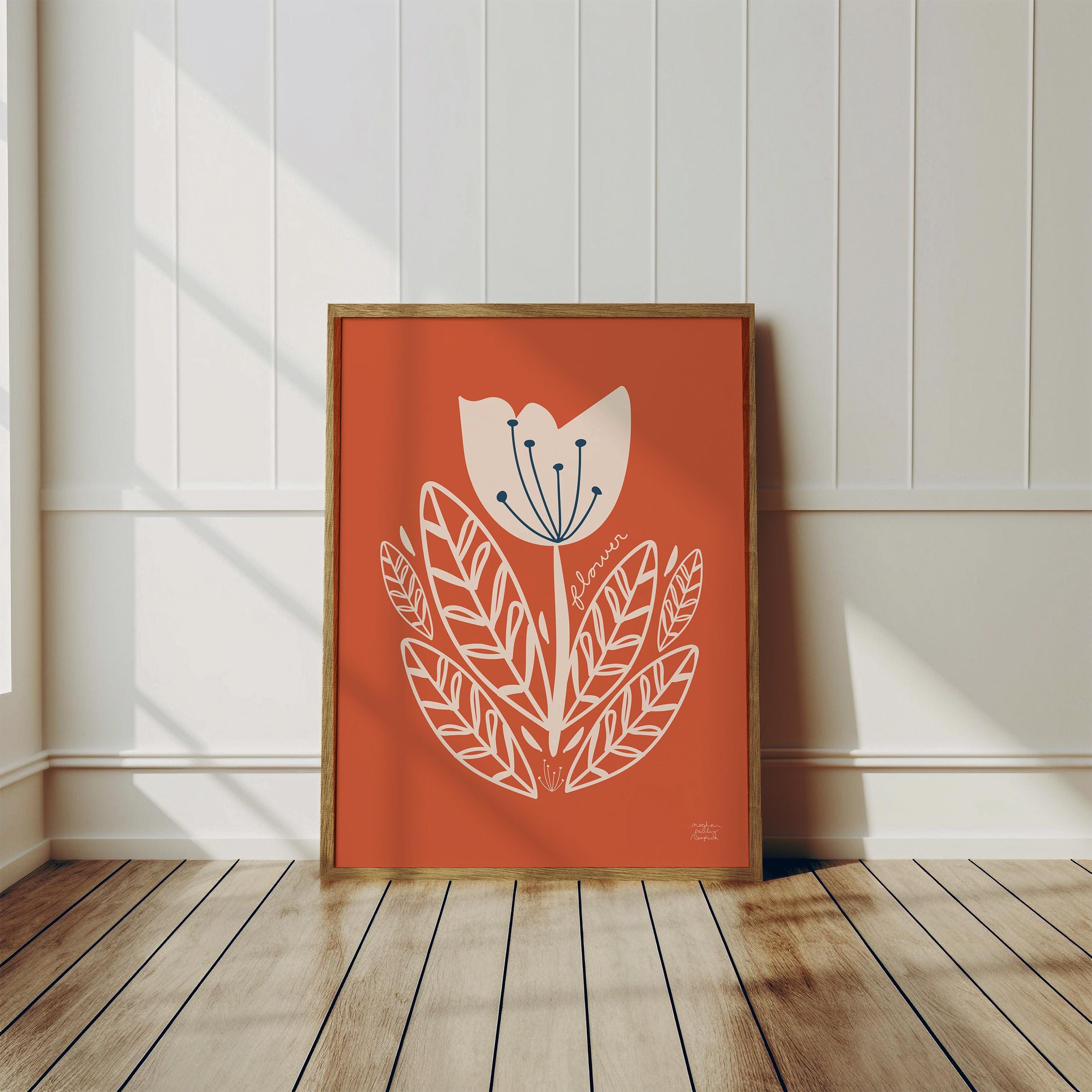 Minimalist Tulip Wall Art Giclee Print Modern Botanical Floral Decor ...