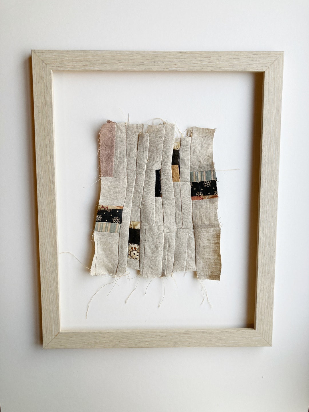Textile Wall Art FRAMED Textile Wall Hanging Fabric Wall Art Abstract