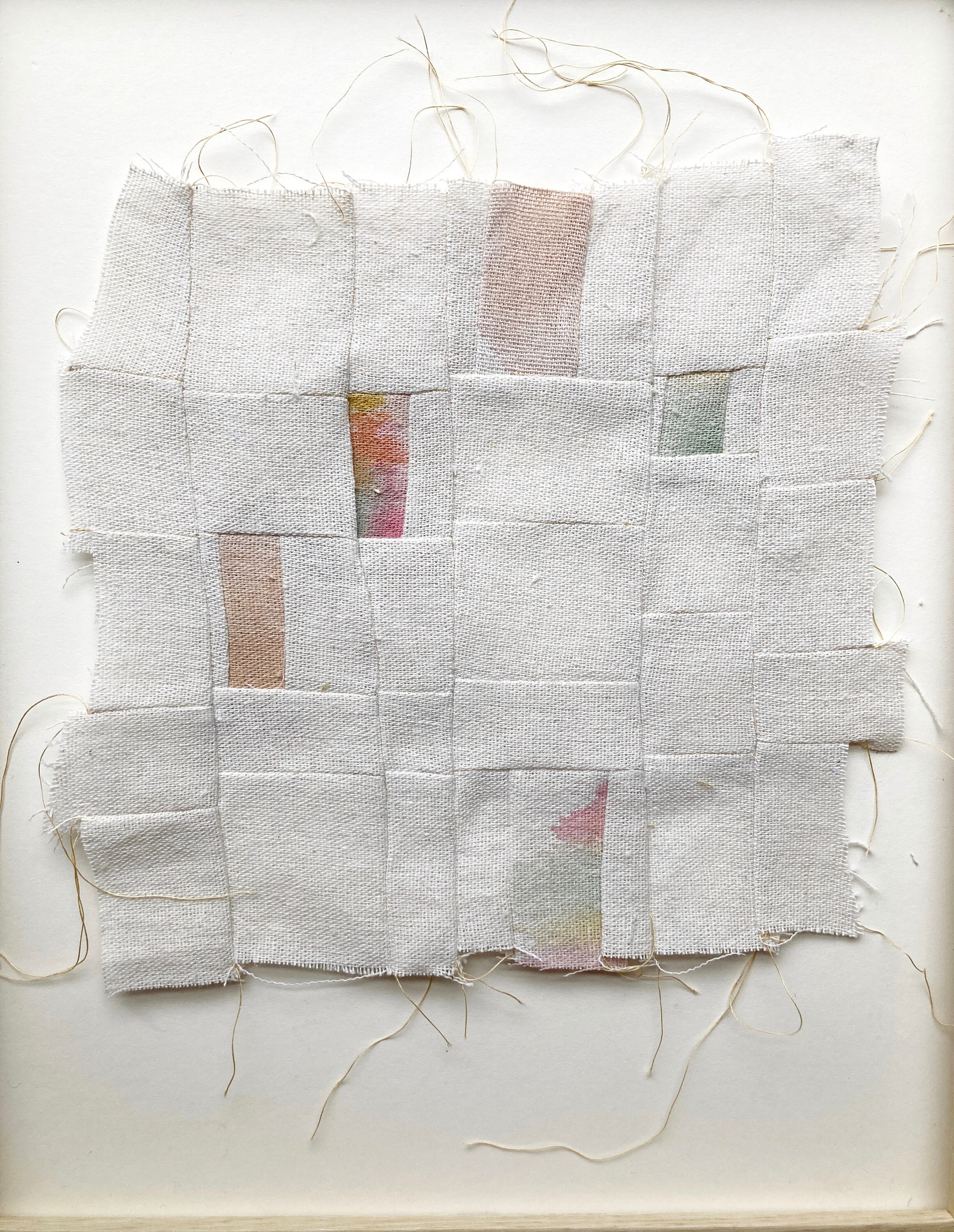 Textile Wall Art White Textured Wall Art Original FRAMED 11 X 14 Modern ...