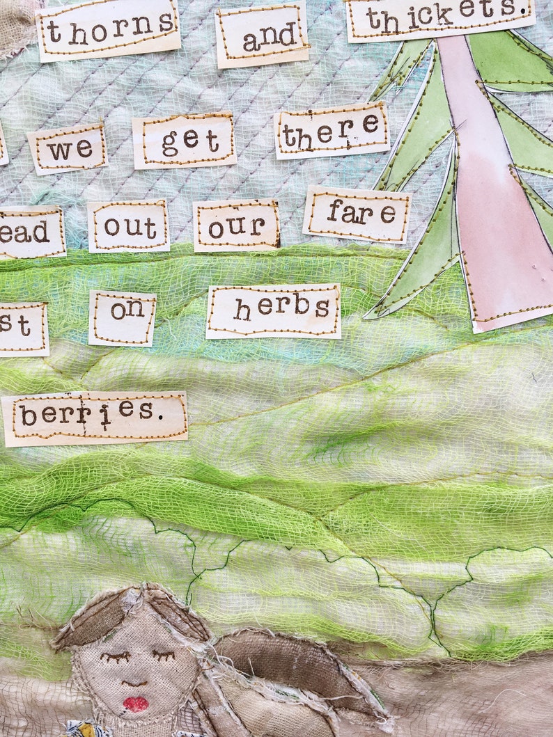 Textile Wall Art ORIGINAL Art Fabric Wall Art Textile Wall Hanging