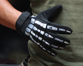 Ghost Gloves Black White v1