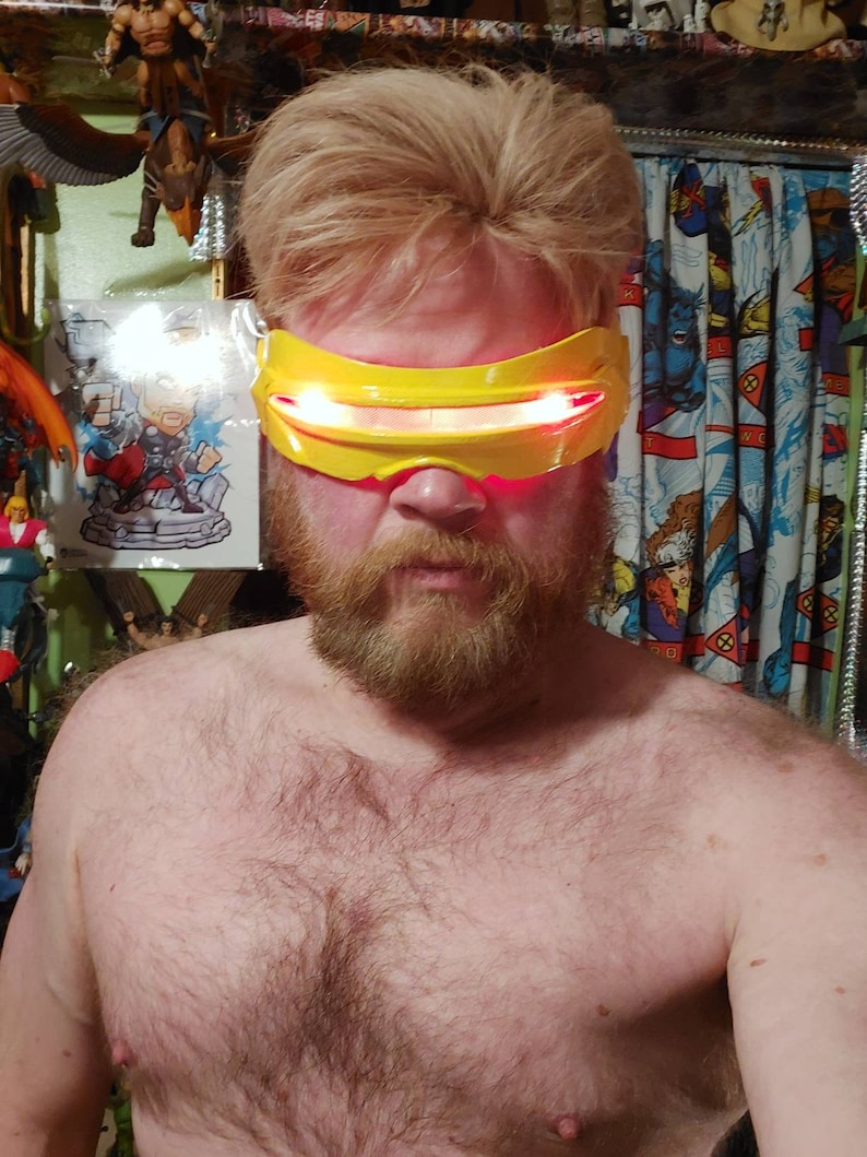 CYCLOPS XMEN 90S Face MASK Visor Yellow Color Cosplay Etsy