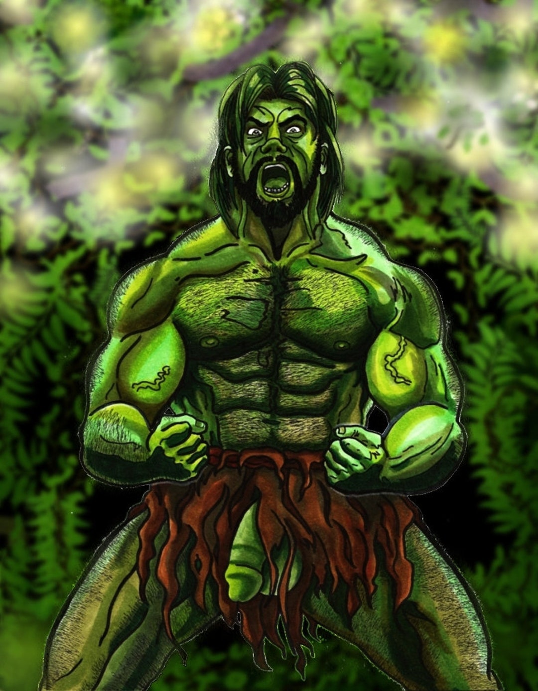 エロティックなアベンジャーズハルク 11 x 17 ファンアートプリント 署名入り - Etsy 日本
