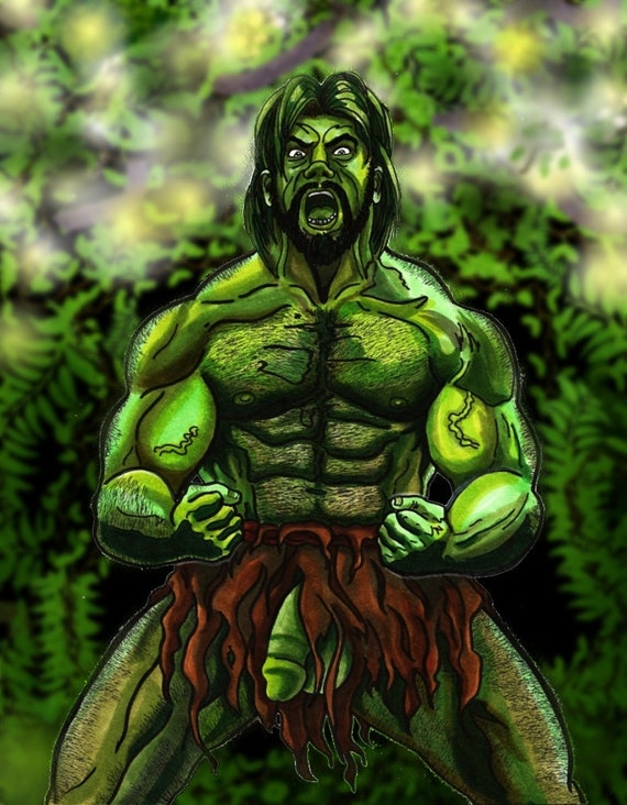 エロティックなアベンジャーズハルク 11 x 17 ファンアートプリント