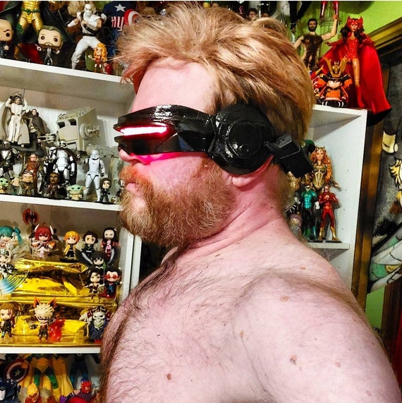 CYCLOPS XMEN 90S Face MASK Visor Cosplay Accessory Black Color Reenactment Marvel Comics X men Etsy Canada