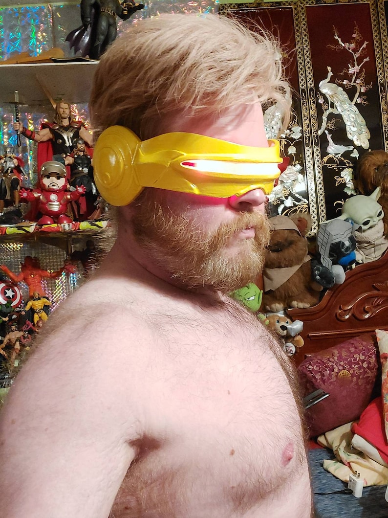 CYCLOPS XMEN 90S Face MASK Visor Yellow Color Cosplay Etsy
