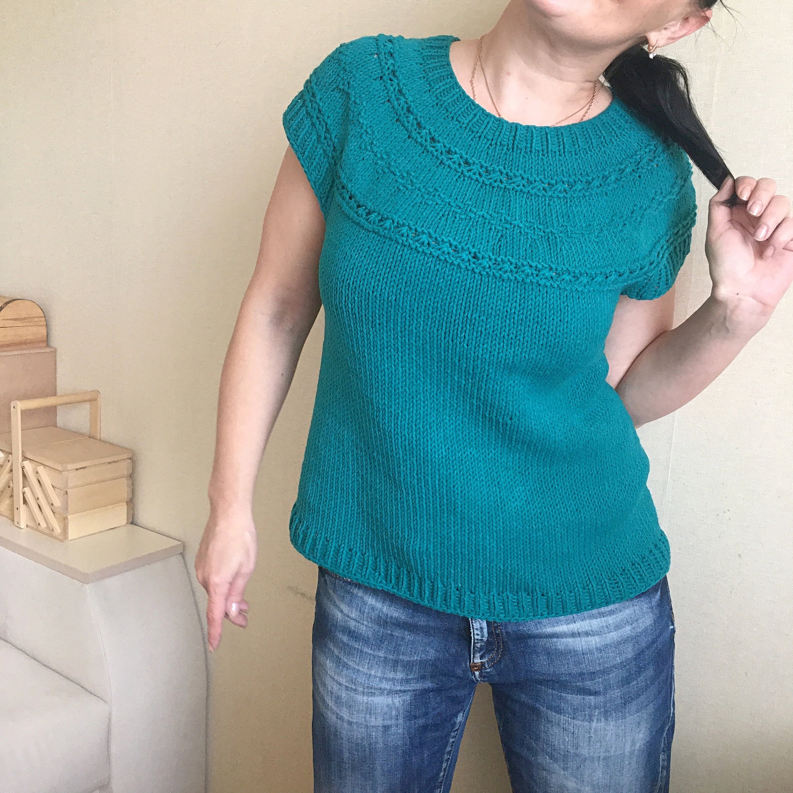 Raglan Top Knitting Pattern Easy Top Knit Pattern for Etsy