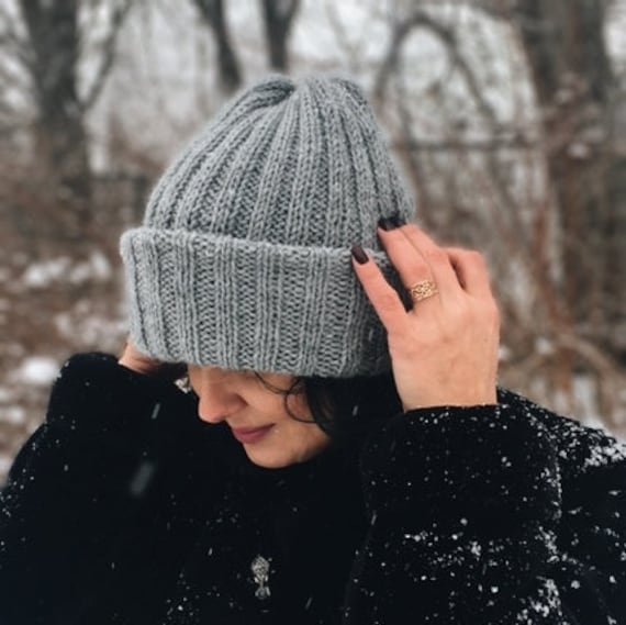 Easy Knitting Hat Pattern for Beginner . Simple Knit Etsy