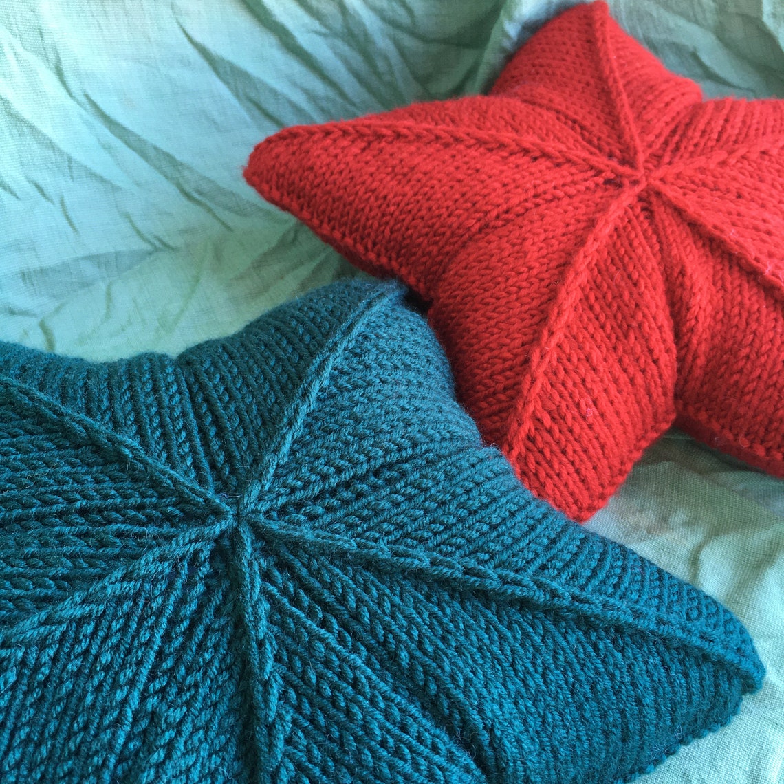 Knit Star Pillow Pattern . Knit star decor pattern for Etsy