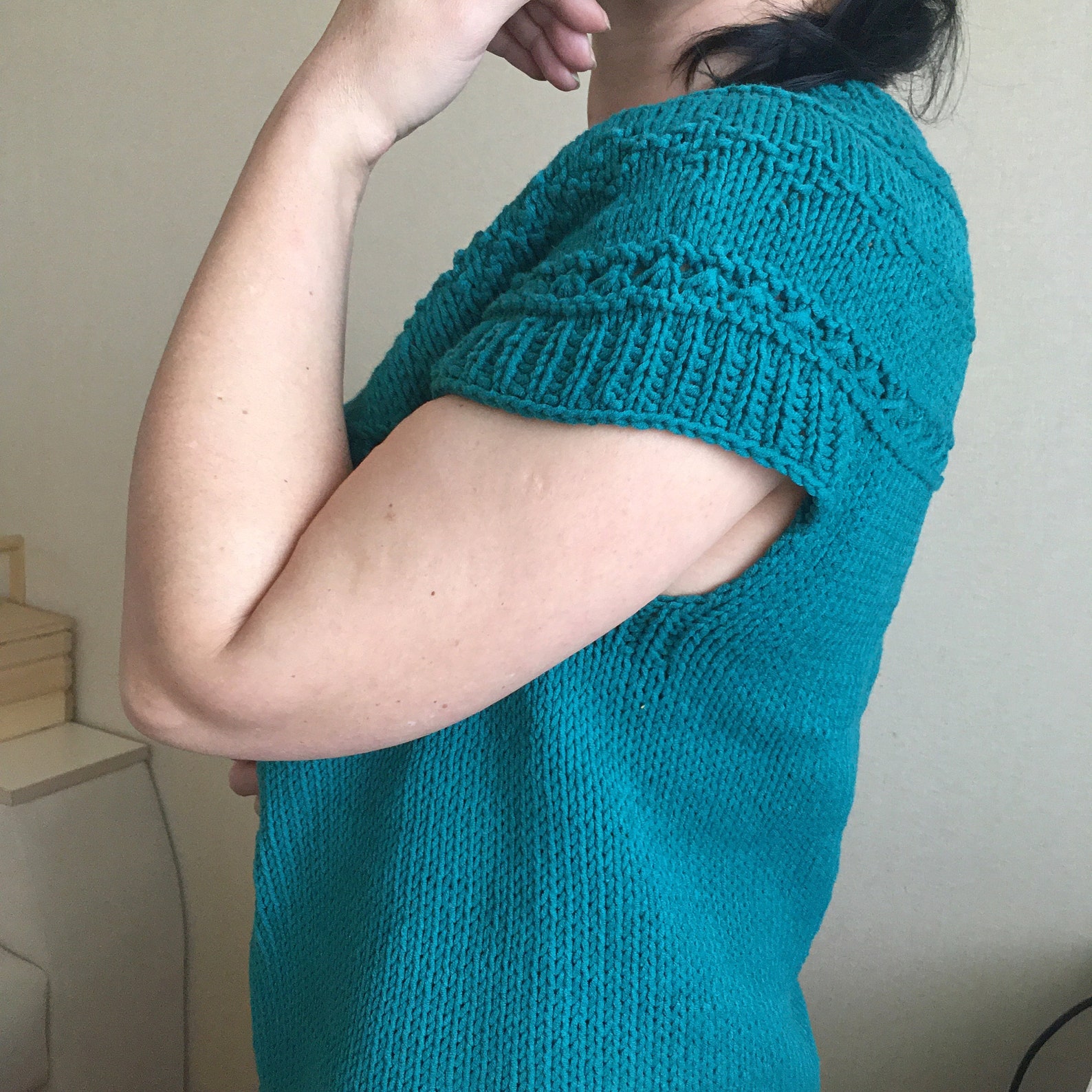 Raglan Top Knitting Pattern Easy Top Knit Pattern for Etsy