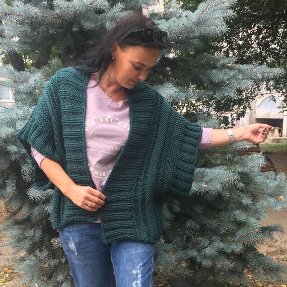 chunky knit cocoon cardigan