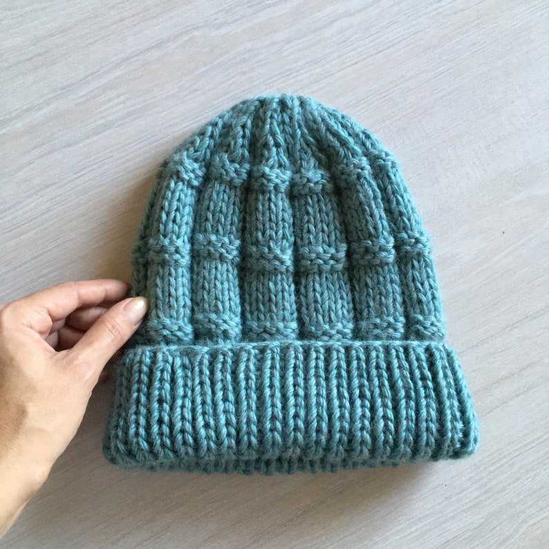 Knitting Hat Pattern for Beginner . Easy Knit Beanie Pattern . Etsy