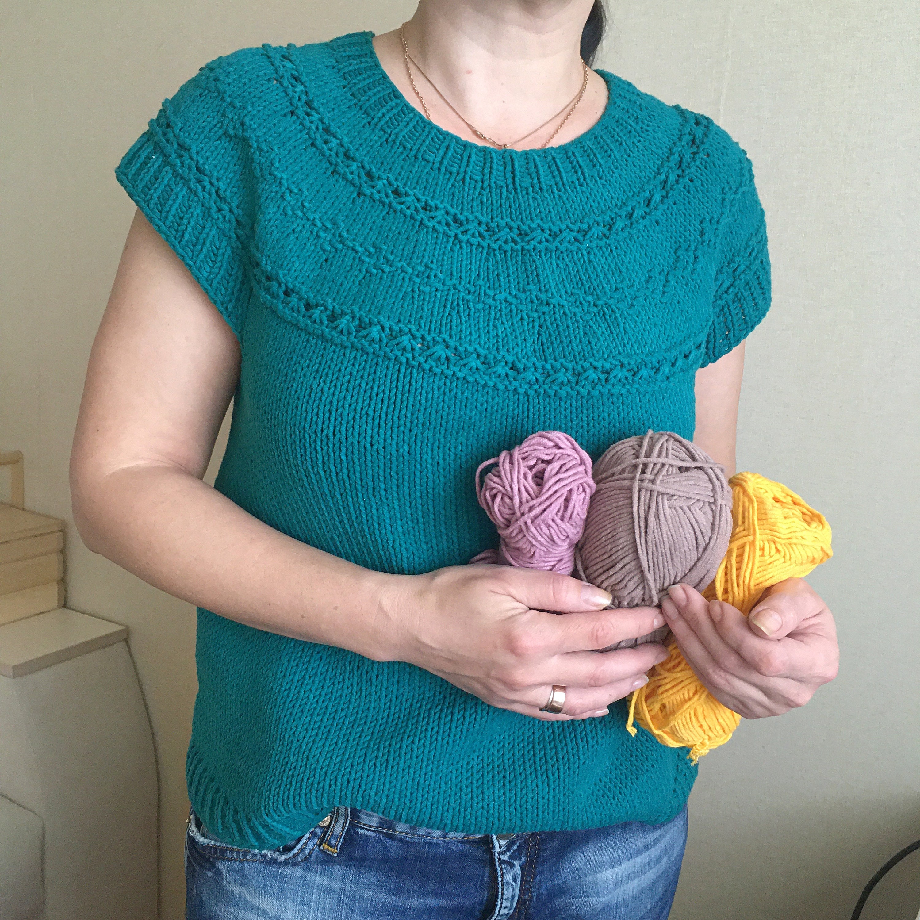 Raglan Top Knitting Pattern Easy Top Knit Pattern for Etsy