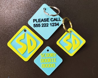 custom scooby doo dog tag