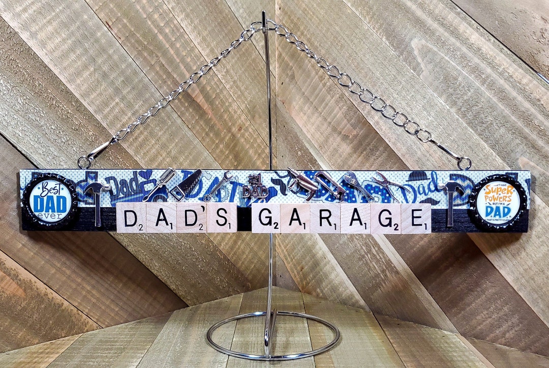 Personalized Fathers Day Garage Sign, Custom Garage Gifts for Dad, Work