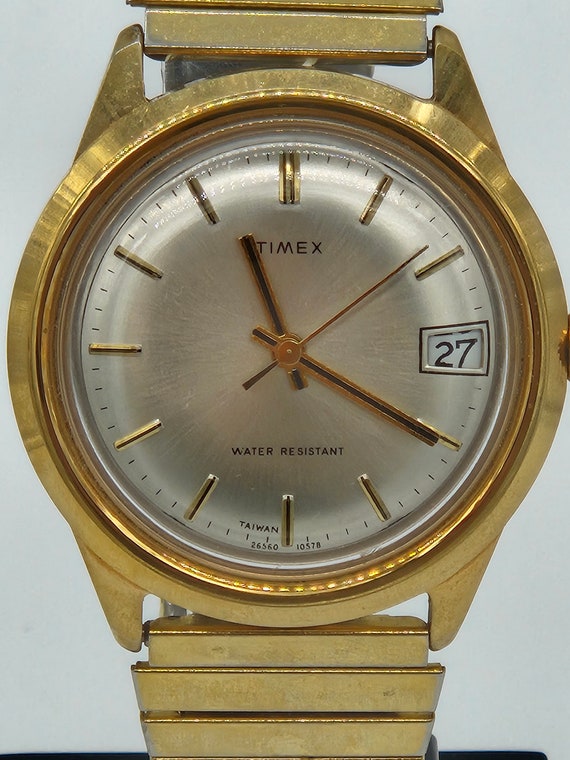 Men's Vintage Timex Watch 26560 10578 Mechanical … - image 3