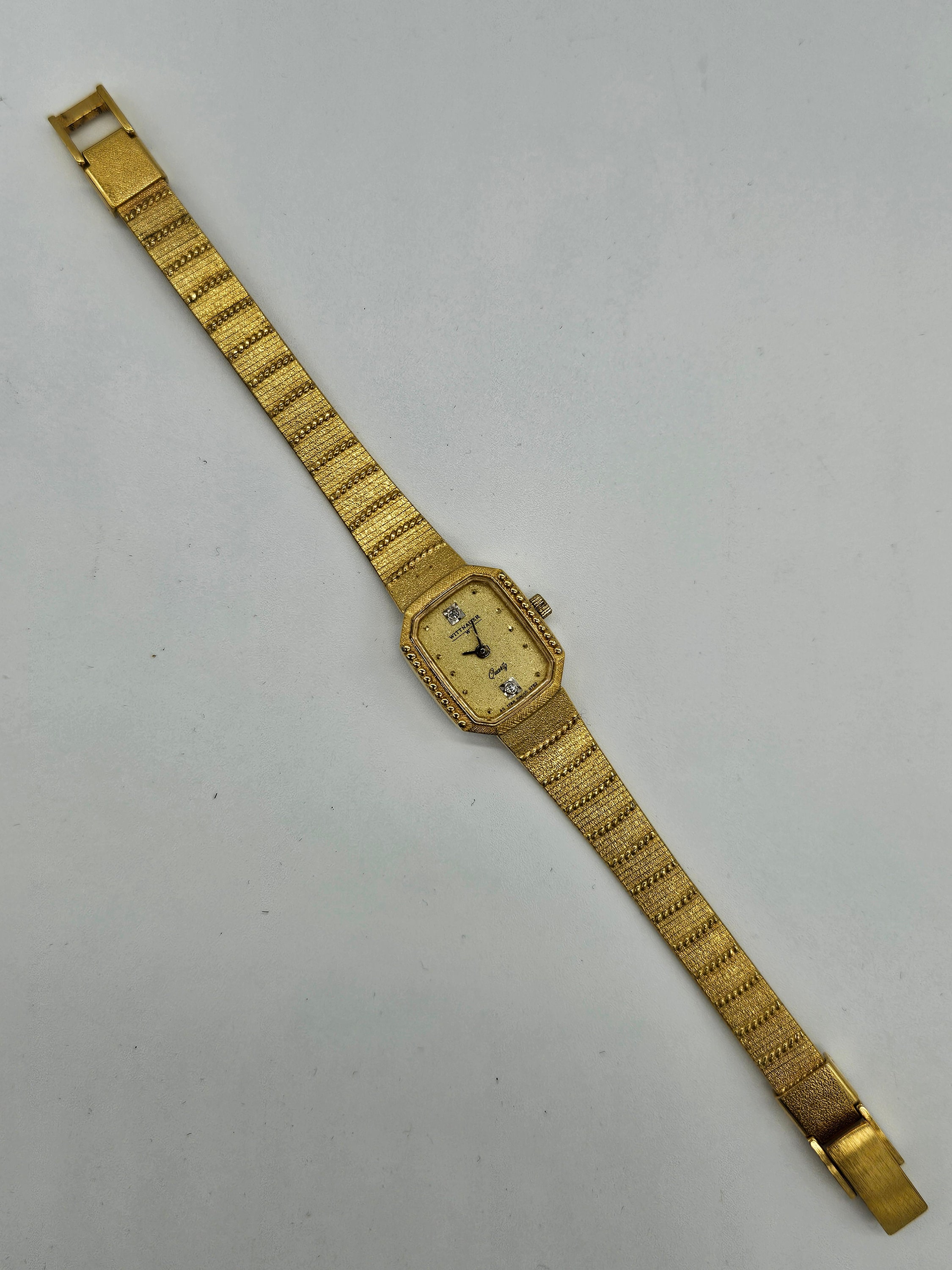 Vintage Gold Tone Rectangular Slim Wittnauer by Longines