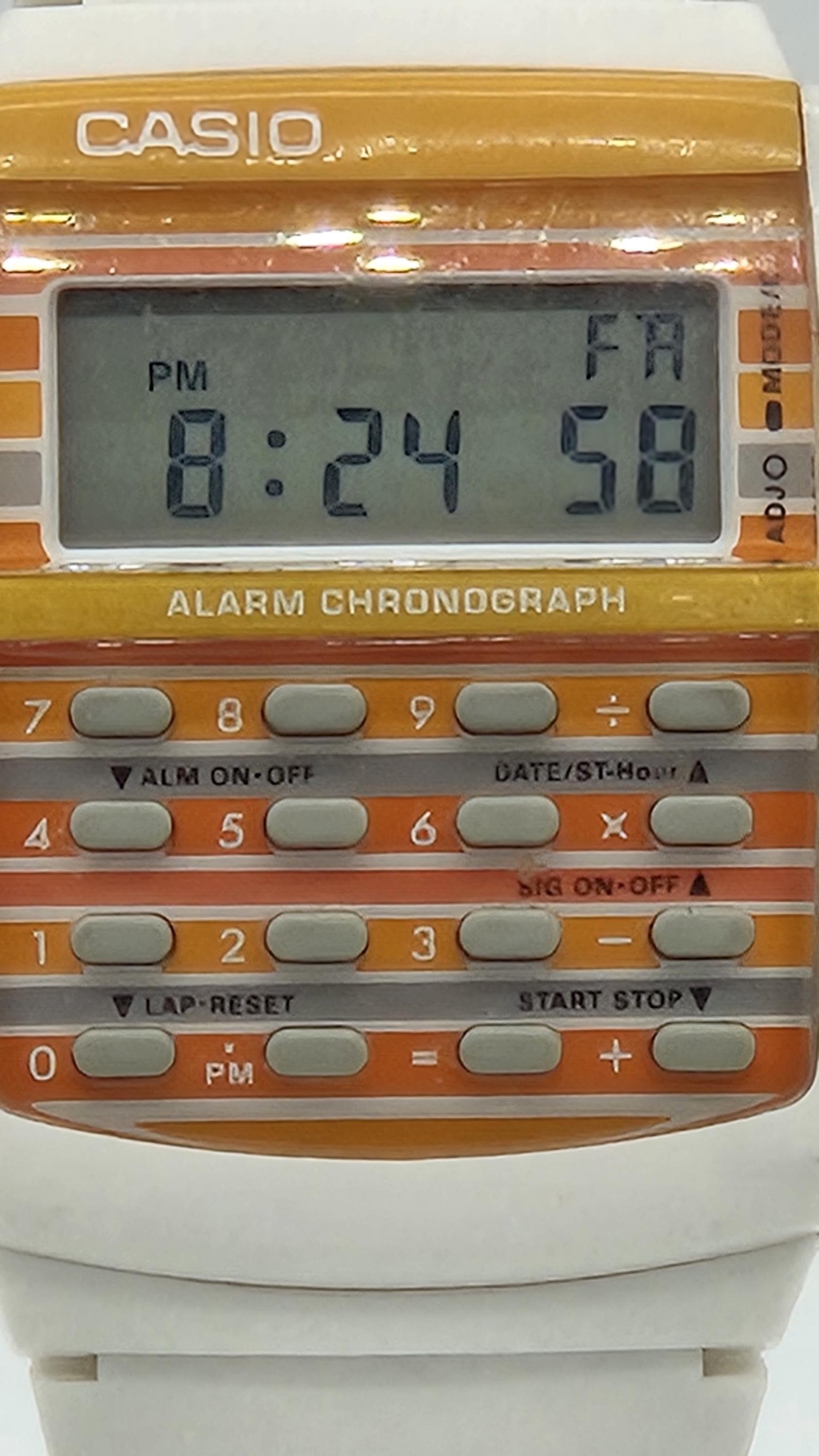 Vintage Unique Casio Digital Calculator Watch LDF 40 Orange White NEW BATTERY Etsy Canada