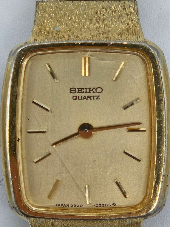 Vintage Seiko 2320-0320S Watch RARE 80s Japan Qua… - image 2