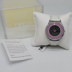 NOS Rare Vintage TWELVE Quartz Digital Illusion Dial Watch Model BWA701-W