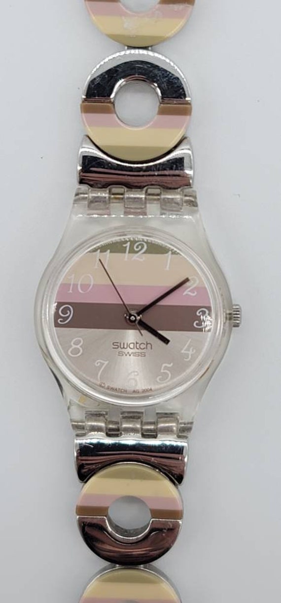 Swatch Clearly Black Striped Watch