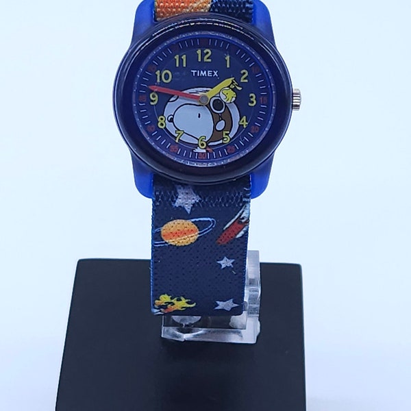 PEANUTS Snoopy Watch TIMEX Astronauts Blue Toy Hobby Anime Rare