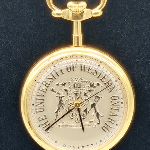 Vintage Bulova ACCUTRON University Of Western Ontario in London Ladies Pendant, Pocket Watch 1970&#39;s