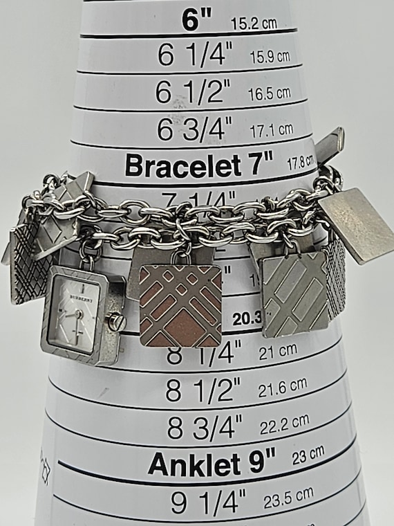 Burberry sterling silver charm watch bracelet new arrivals