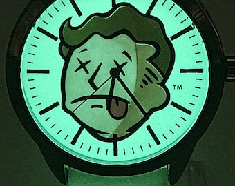 Rare Collectible Fallout Accutime RadGlow Watch GID Glows in the Dark RARE NIB