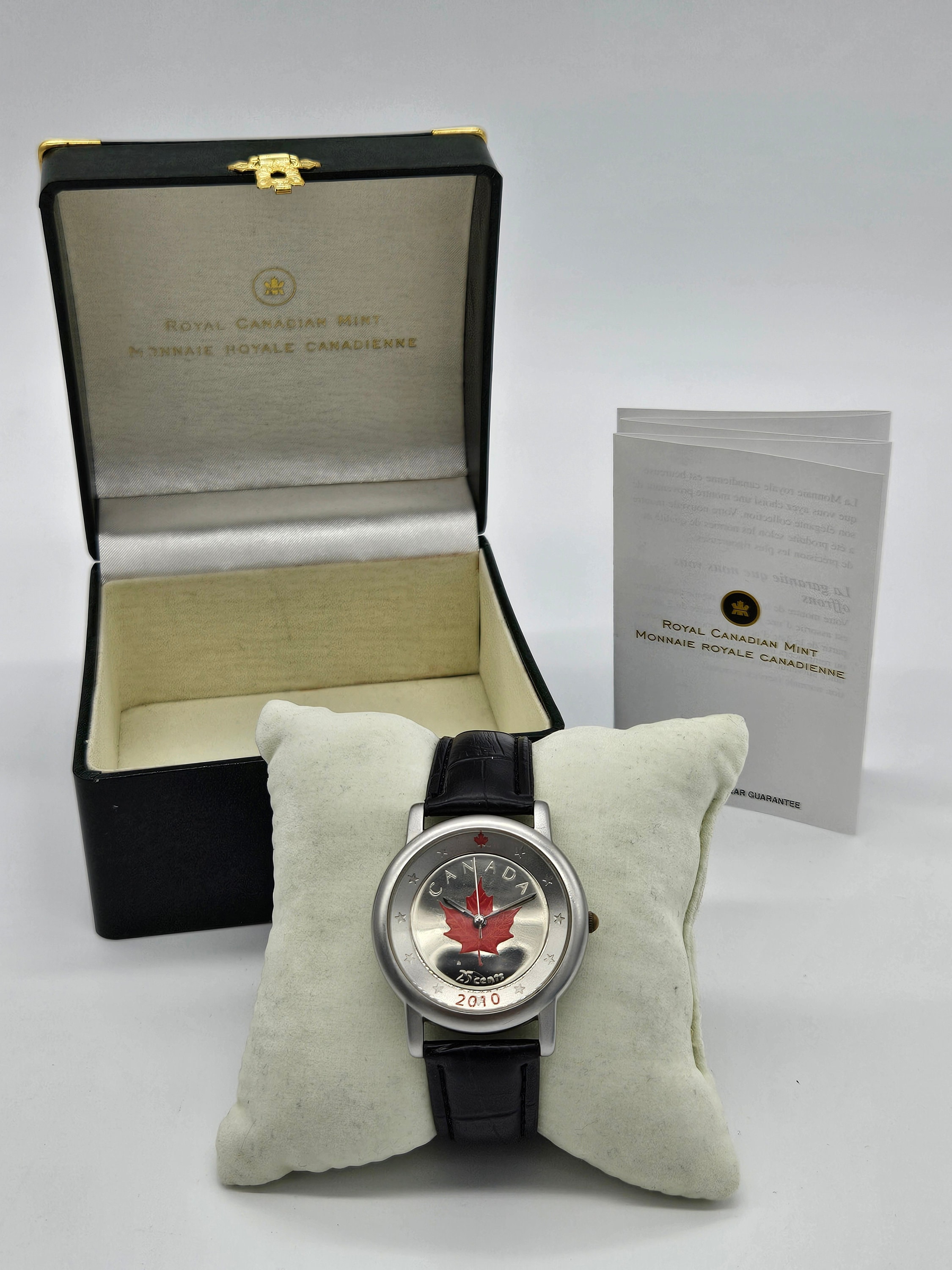 カナダ　時計 Collectible Royal Canadian Mint 2010 25 Cent Watch Swiss Movement