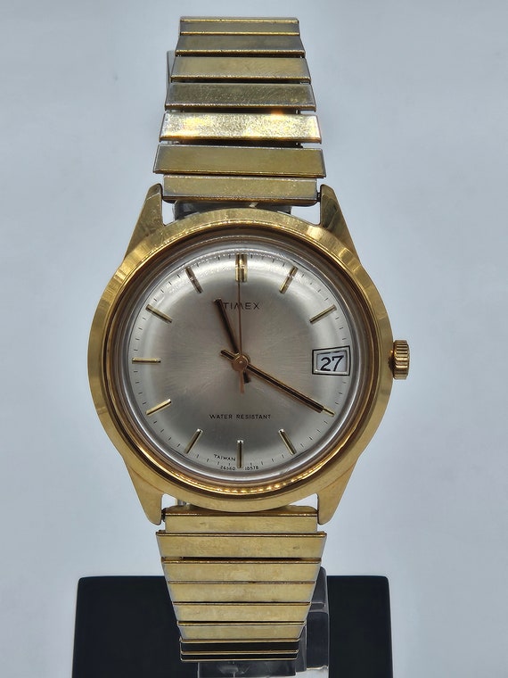 Men's Vintage Timex Watch 26560 10578 Mechanical … - image 2