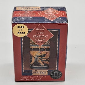 Vintage Beer Can Trading Cards verzegelde doos, complete set van 100 Limited Edition