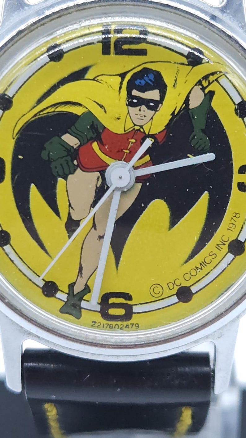 Robin. Watch Chart Rare Vintage 1979 Timex Sprite Robin Watch – DC Comics Character Series ...