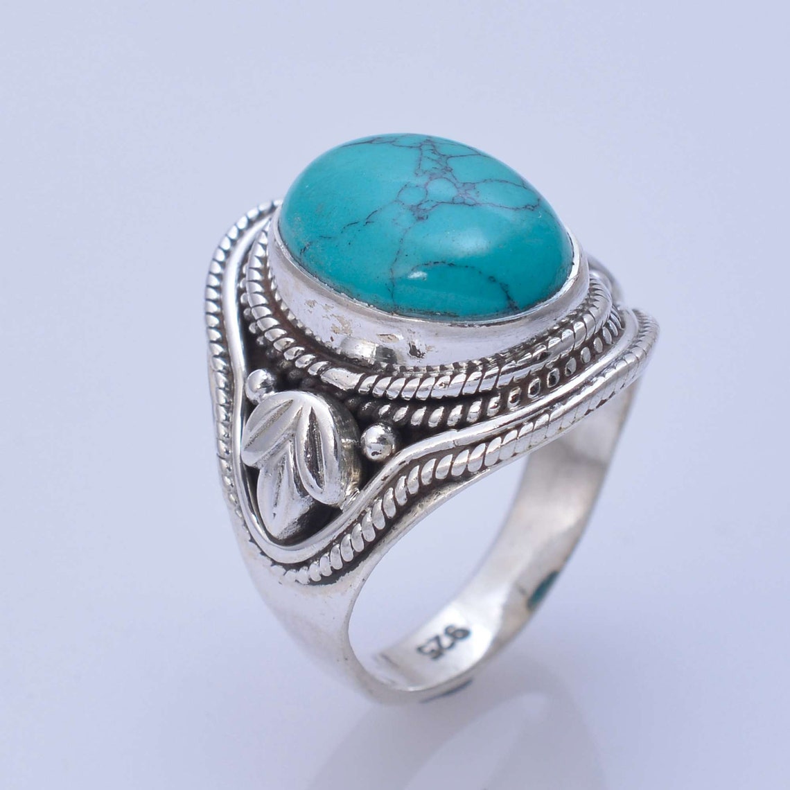 Turquoise ring Gemstone ring Sterling silver ring Handmade | Etsy