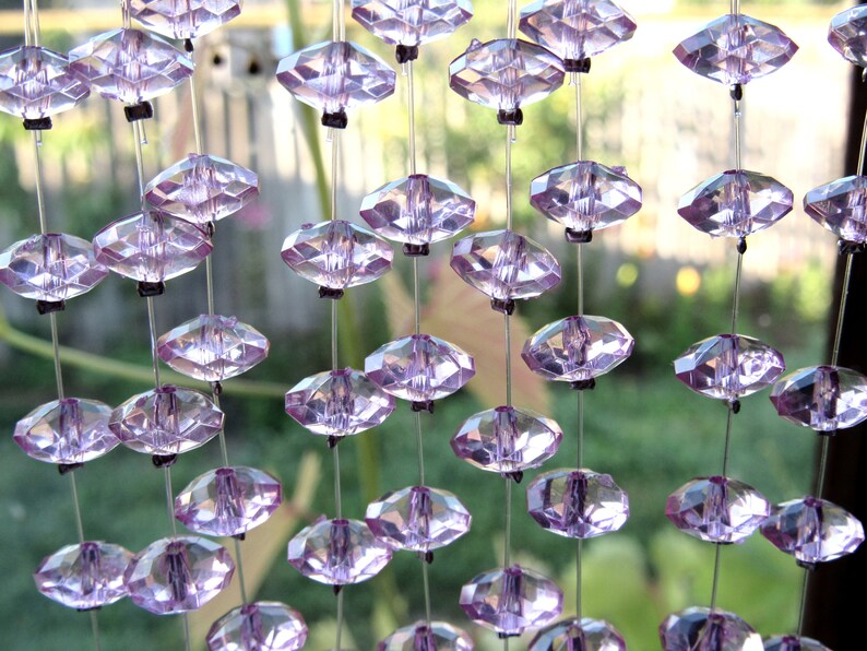 Pink Crystal Beads Curtain For Windows Door Beaded Doorway Etsy