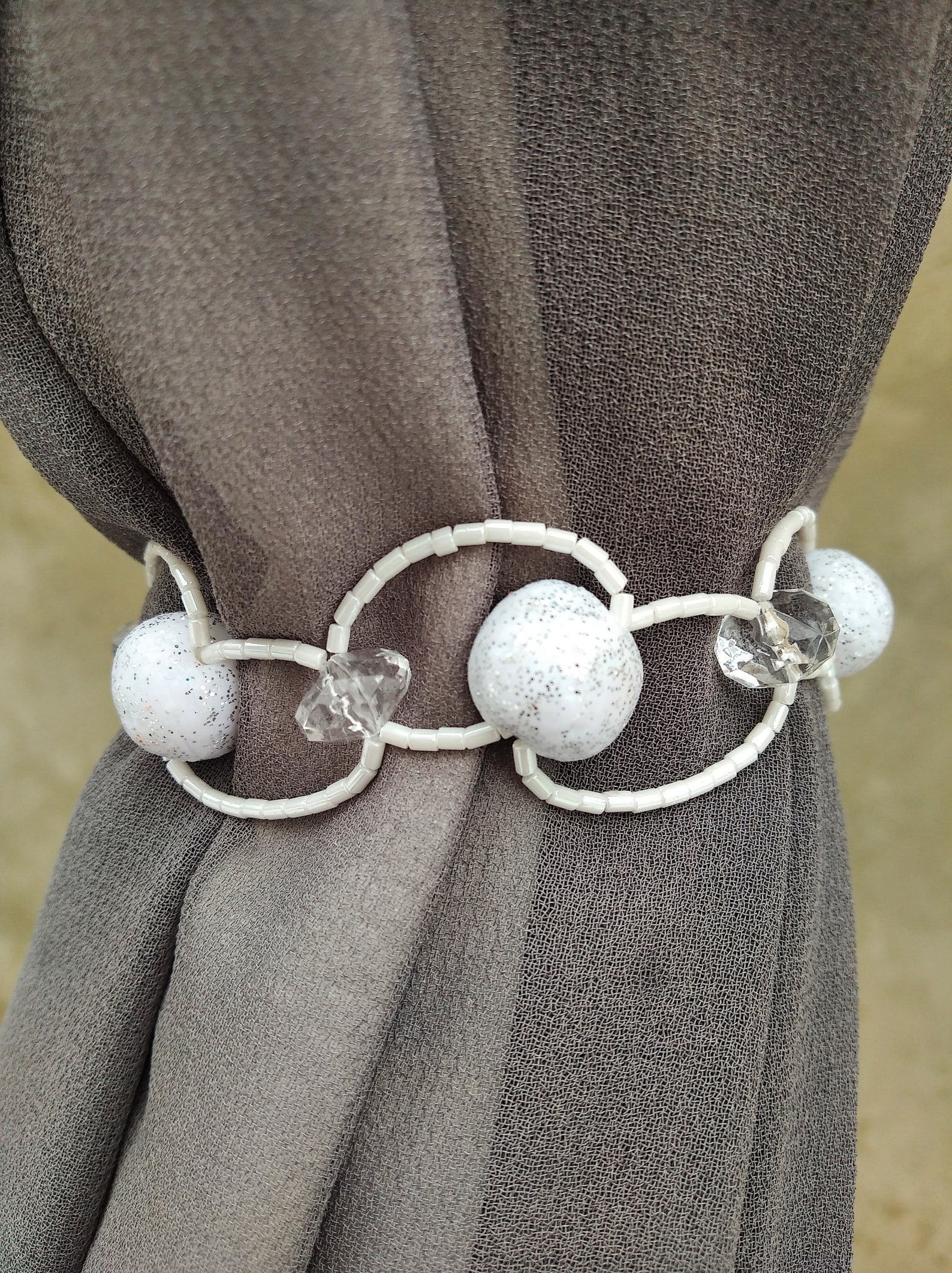White curtain tie backs Gift for mother from daughter Etsy
