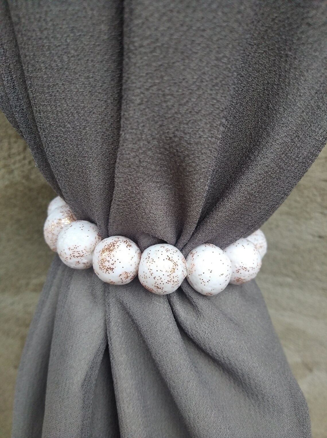 Beaded curtain tie backs with beads and crystal beads Etsy