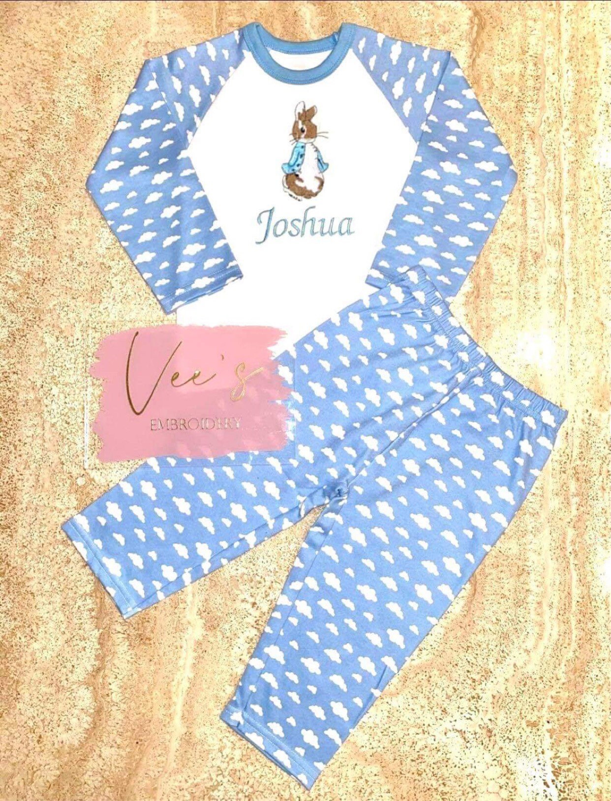 Personalised Peter Rabbit Pyjamas embroidered pjs Etsy