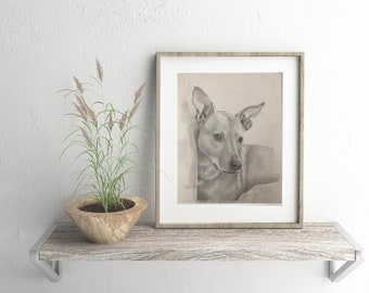 Custom pet portrait hand-drawn from your photo, unique gift, pet memorial, personalized portrait, Dog Lover gift