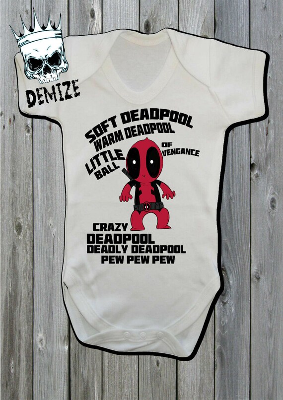 deadpool baby grow
