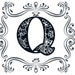 Monogram Letters With Surrounding Frame - SVG and PNG (white and ...