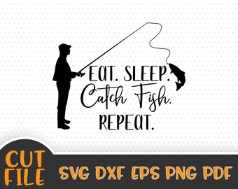 Download Cricut D227 Eat Sleep Fish Svg Lake Svg File For Silhouette Cameo Fishing Cut File Svg Cut File Clip Art Art Collectibles Kromasol Com
