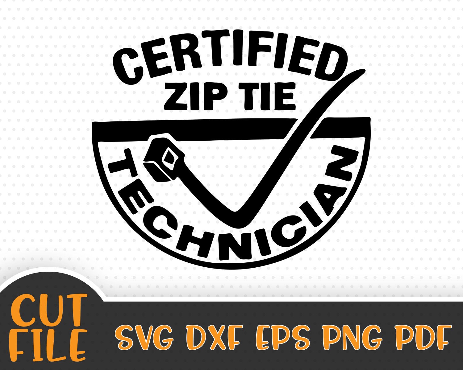 Certified Zip Tie Technician SVG File Car Sticker SVG Etsy