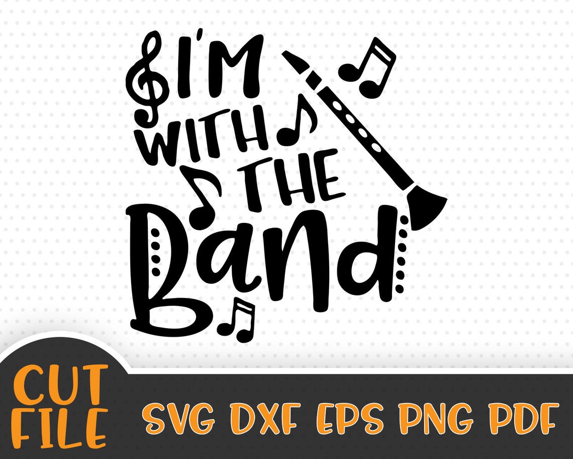 I'm With The Band SVG File Music SVG Vector File Etsy
