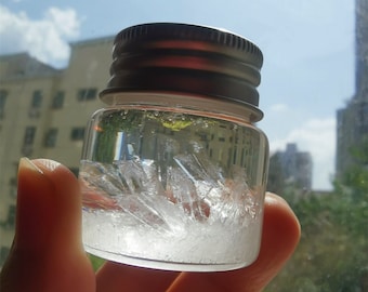 Antarcticite Ornaments Raw Crystal Decoration Vessel Necklace Water Drop ornament Glass Irregular Crystal Decor Natural Clustered Crystals
