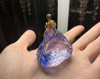 Andara Necklace, powerful beauty Purple andara crystal Pendants,Rainbow Energy Archangel Master DNA Activation Love Pendant Healing gifts