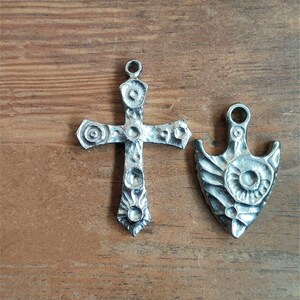 Custom Cross Necklace,Handmade Crucifixion Necklace,Pure titanium cross Pendant, Personalized Necklace,Meteorite Necklaces,gifts for her