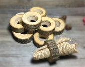Wood Napkin Rings, Table Setting Decor Set of 10 Napkin Rings Wedding Vintage Decor Wooden Napkin Holders