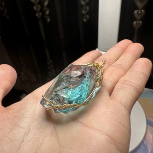 Andara Necklace, powerful beauty rainbows andara crystal Pendant,Rainbow Energy Archangel Master DNA Activation Crystal Pendant Healing gift